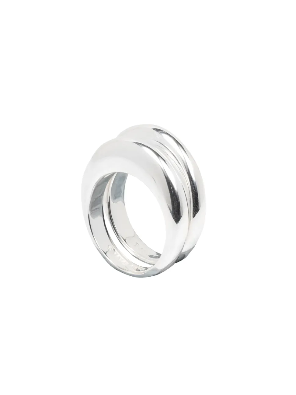 Silver Double Slice Ring Set