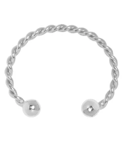 Silver Roped Torque Bracelet