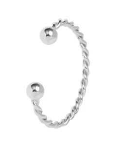 Silver Roped Torque Bracelet