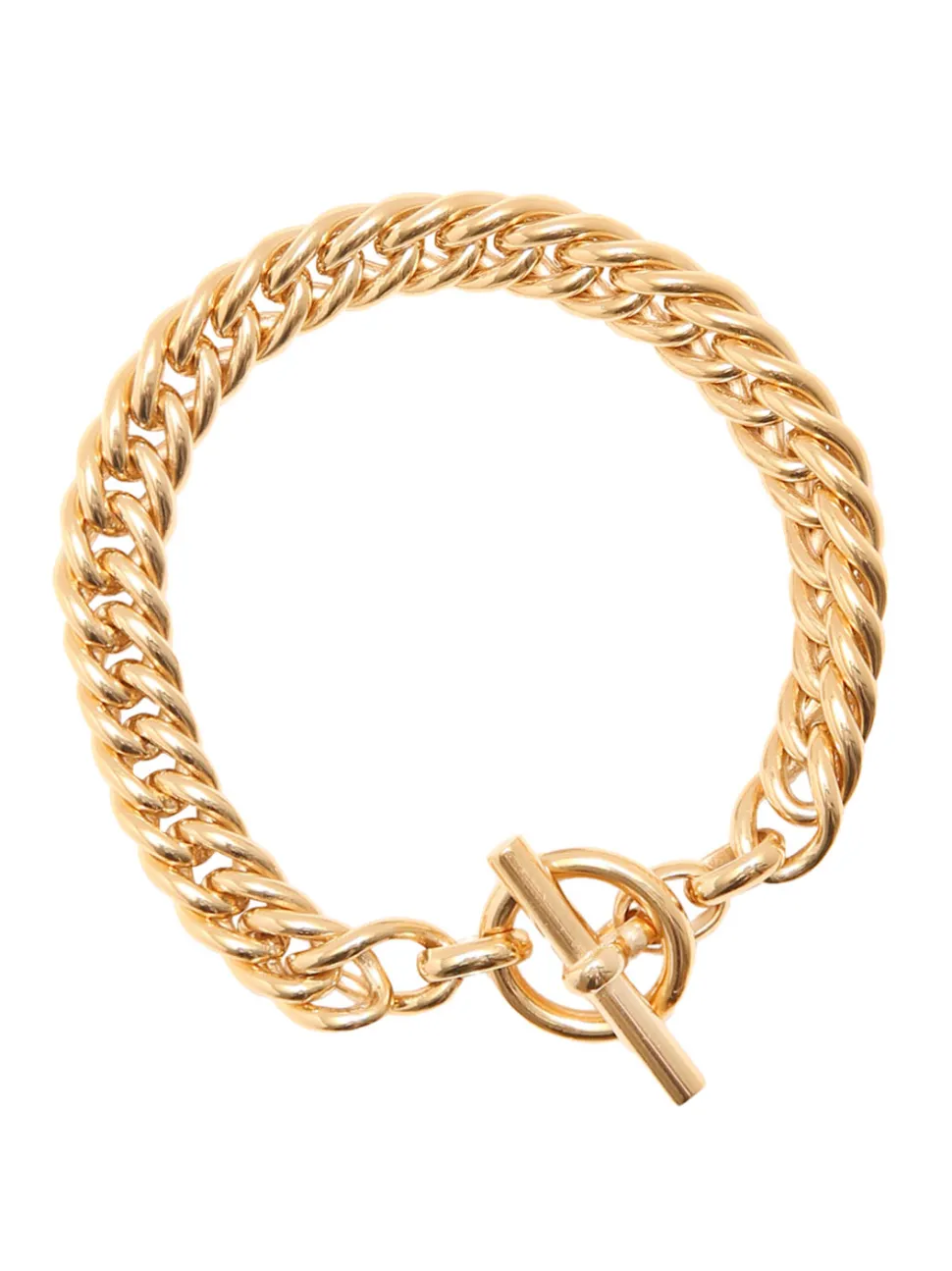 Slim Gold Curb Link Bracelet