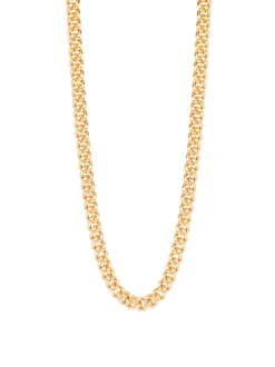 Slim Gold Curb Link Necklace