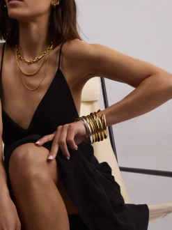 Slim Gold Curb Link Necklace