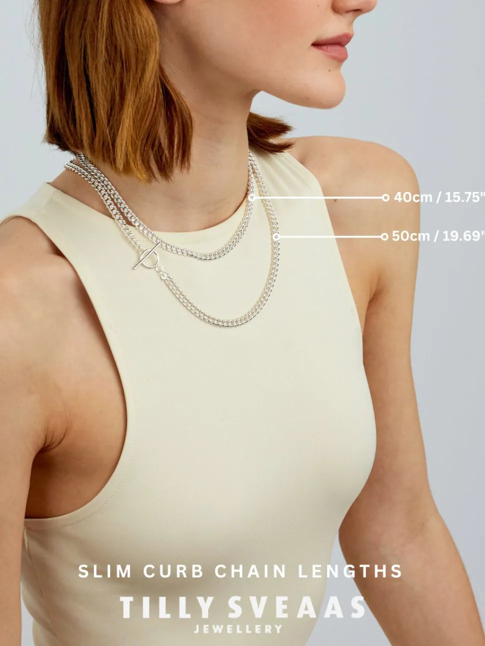 Slim Silver Curb Link Necklace