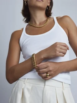 Small Gold Curb Chain Necklace