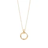 Small Gold Eternity Ring On Gold Trace Chain