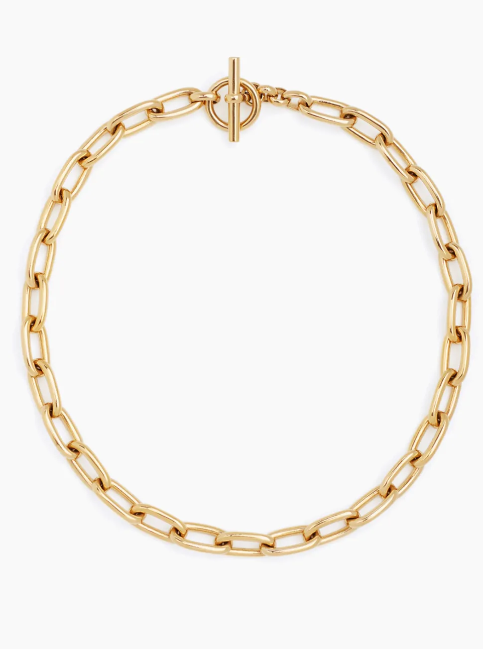 Small Gold Oval Chain Necklace