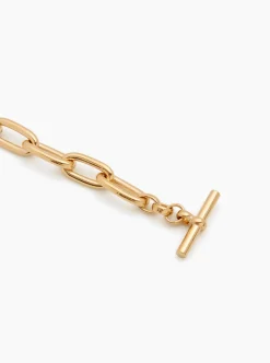 Small Gold Oval Chain Necklace