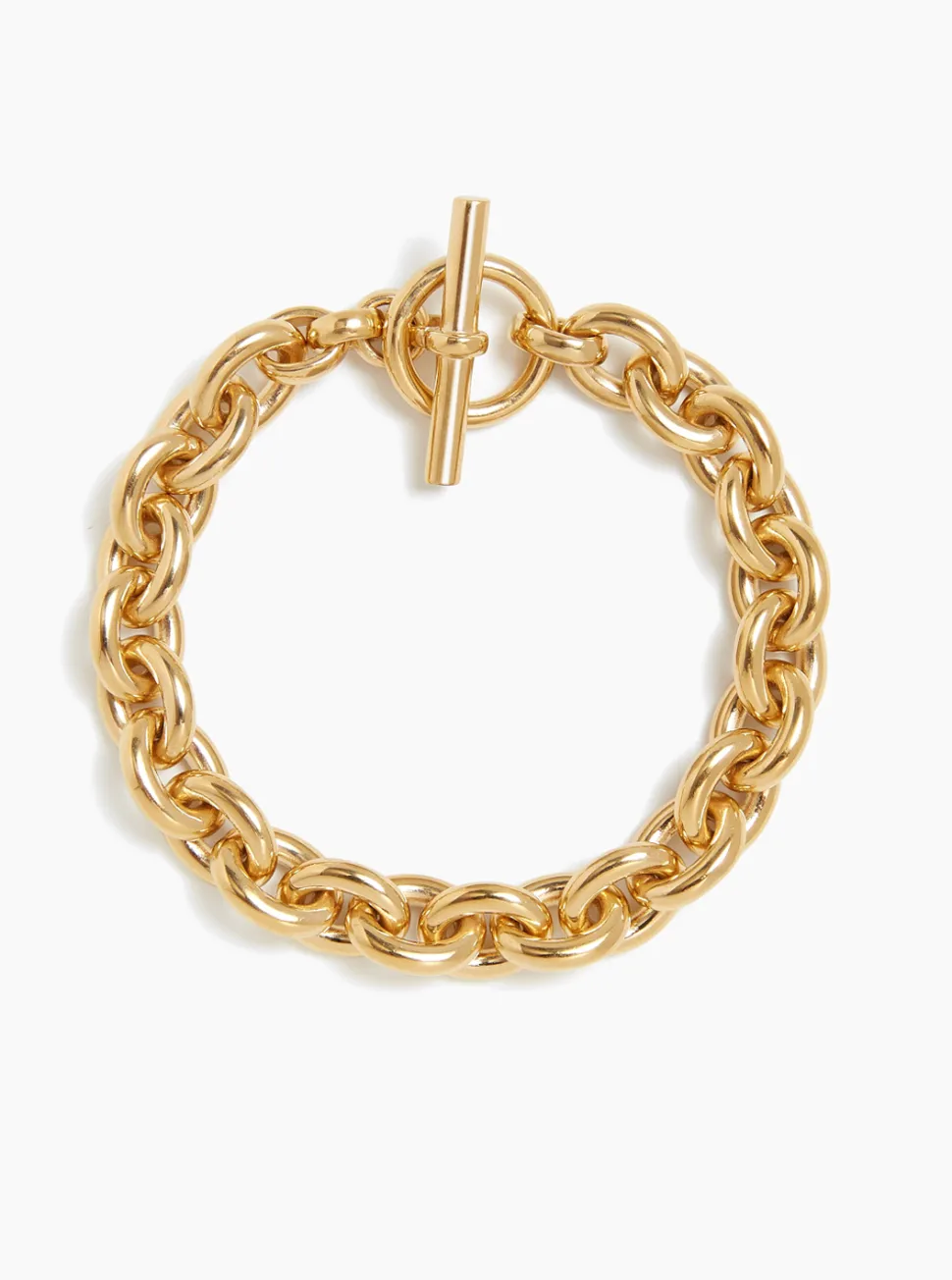 Small Gold Round Linked Bracelet