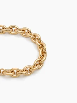 Small Gold Round Linked Bracelet