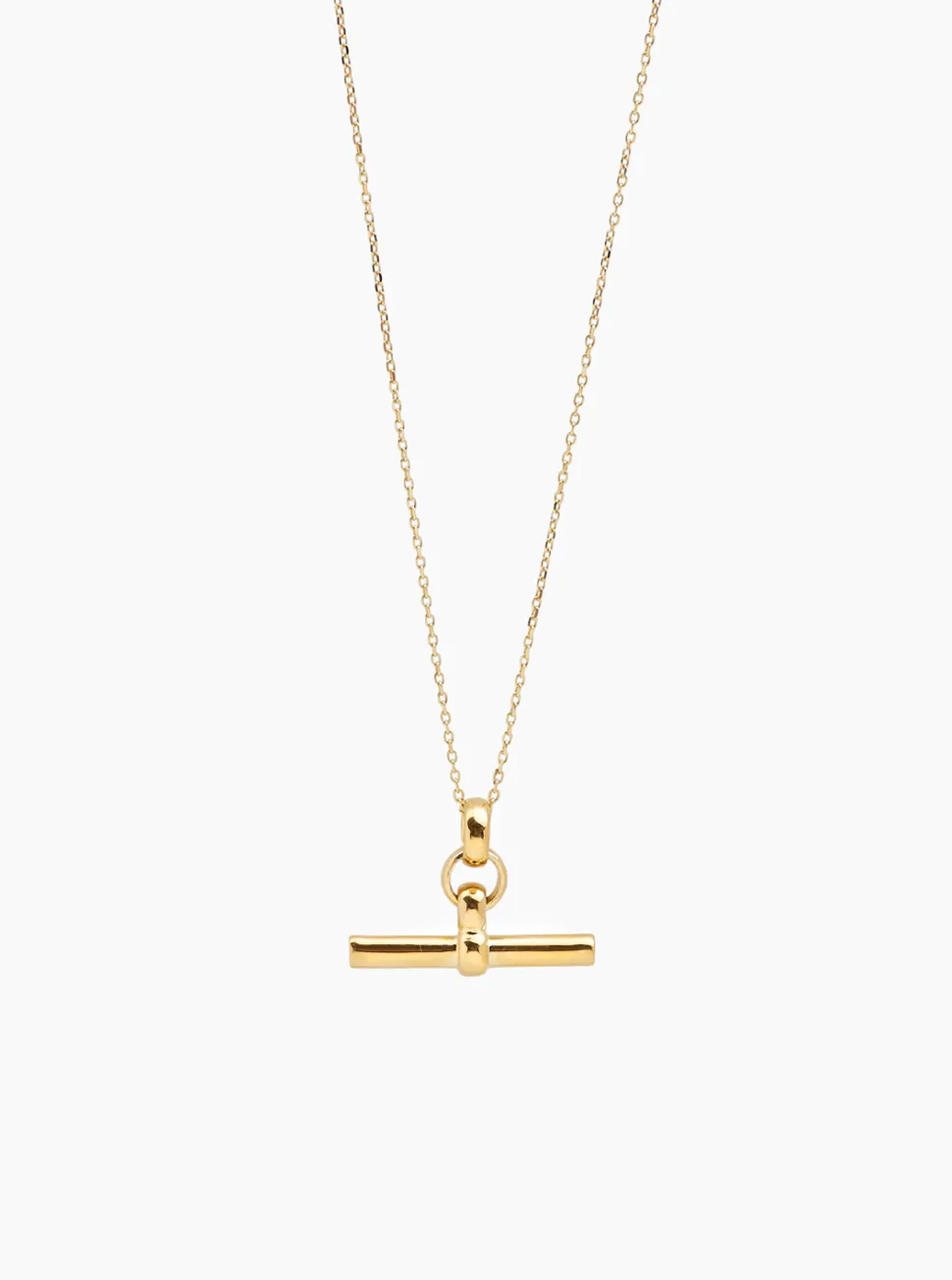 Small Gold T-Bar On Trace Chain