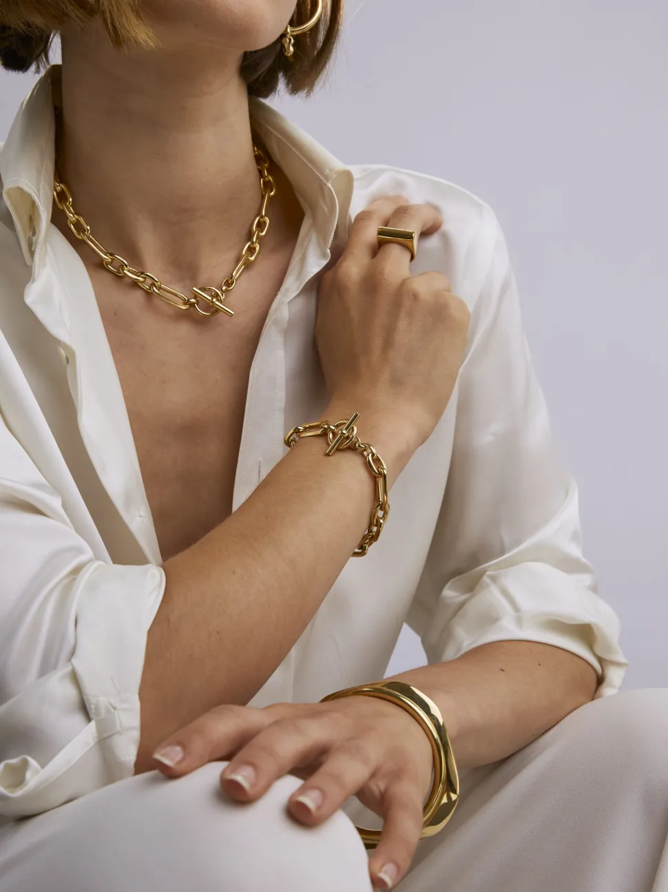 Small Gold Watch Chain Necklace