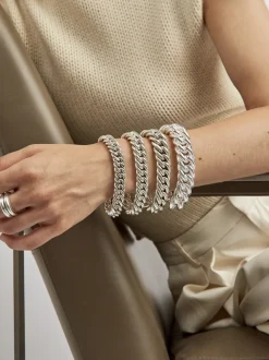 Small Silver Curb Link Bracelet
