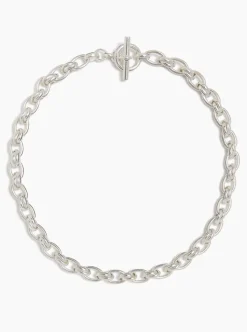 Small Silver Double Link Necklace