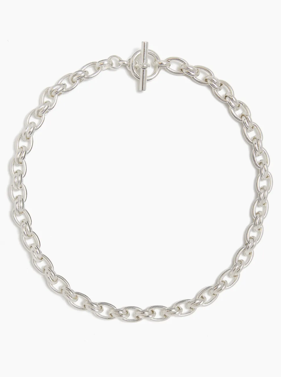 Small Silver Double Link Necklace