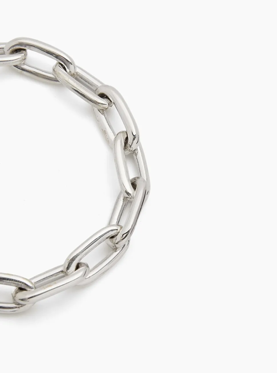 Small Silver Oval Linked Bracelet