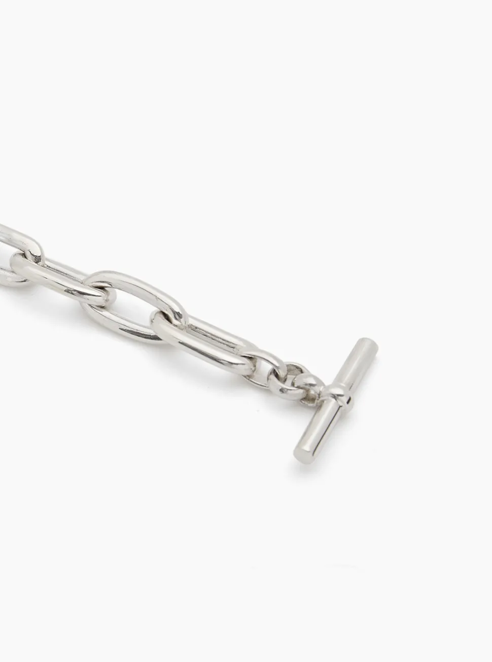 Small Silver Oval Linked Bracelet