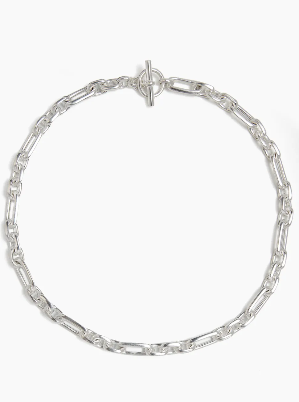 Small Silver Plated Watch Chain Necklace