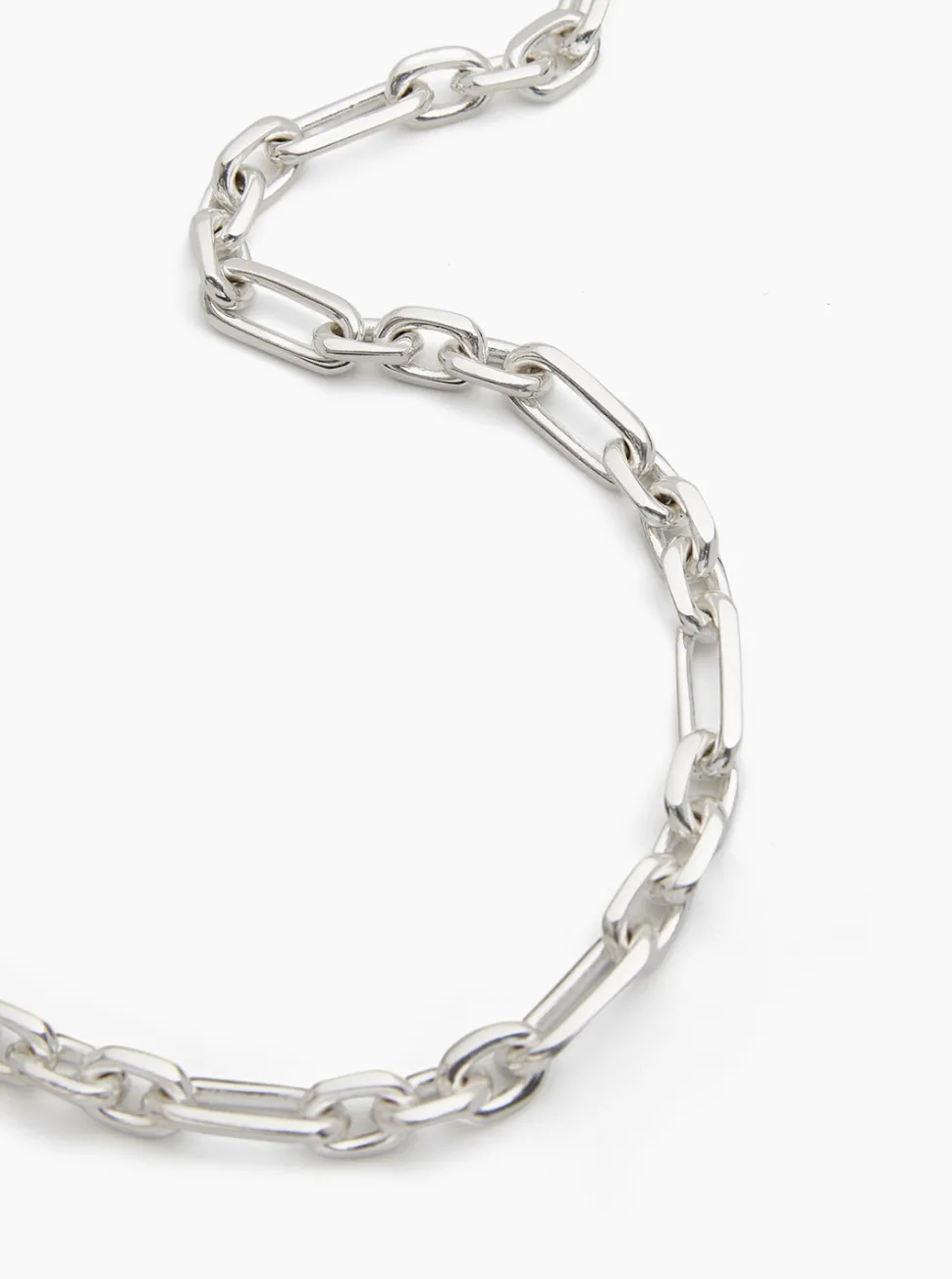 Small Silver Plated Watch Chain Necklace