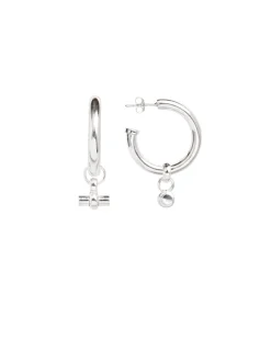 Small Silver T-Bar Earrings