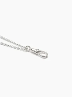 Small Silver T-Bar on Belcher Clipt Necklace