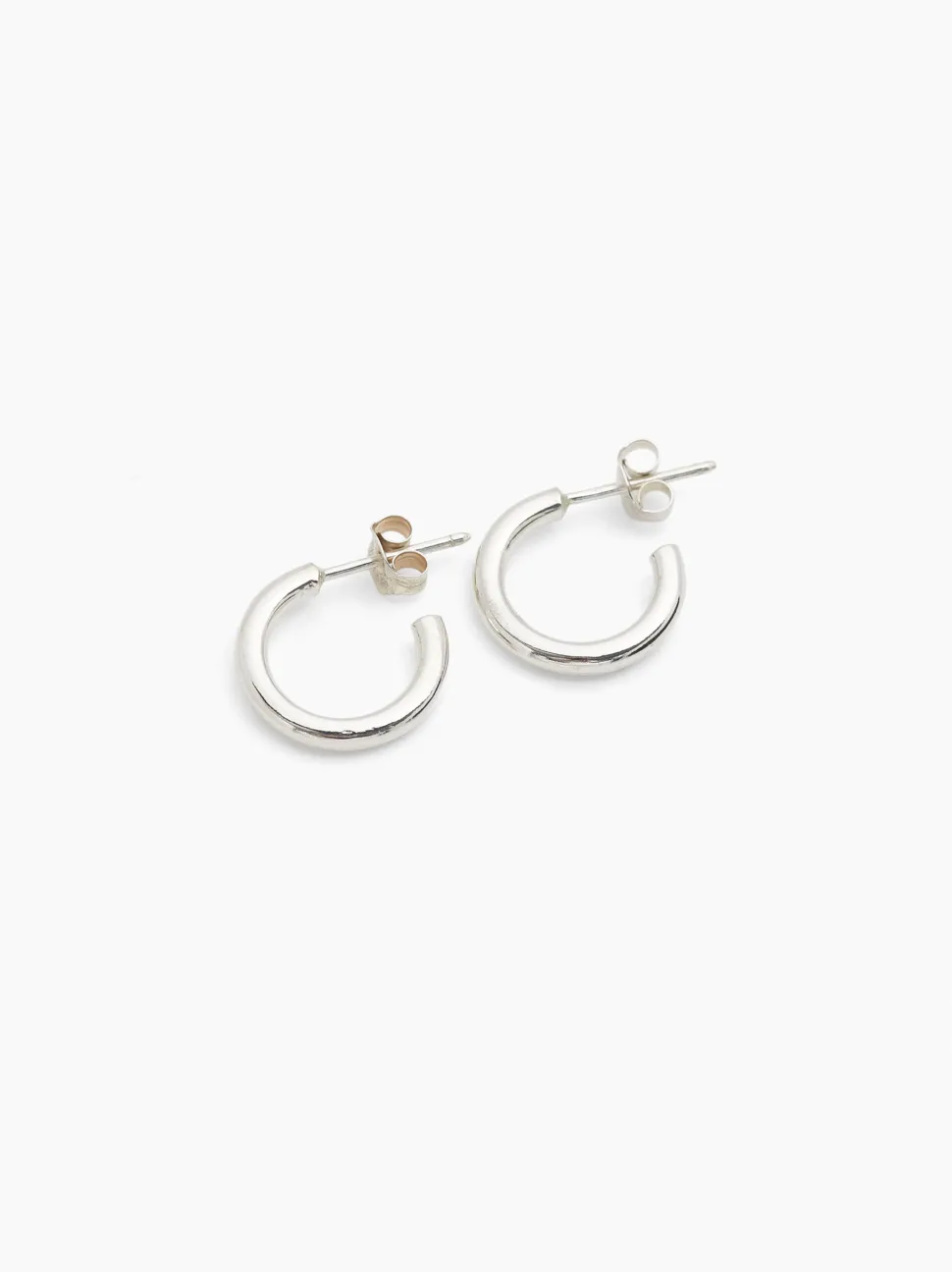 Tiny Silver Hoop Earrings