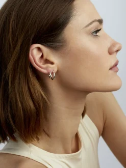 Tiny Silver Hoop Earrings