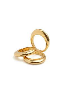 Triple Gold Slice Ring
